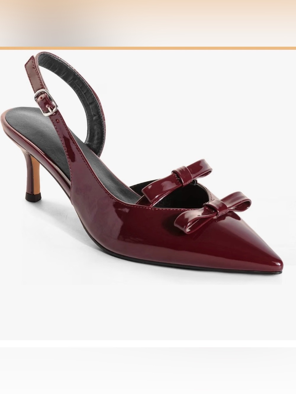 Sling Back Pump Shoes for Women Pointed Toe Bow
Heels Kitten Heels new 🆕